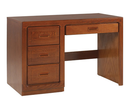 Beachcomber Panel End Pedestal Desk w\/3 Equal Drawers & Pencil Drawer, 45"W